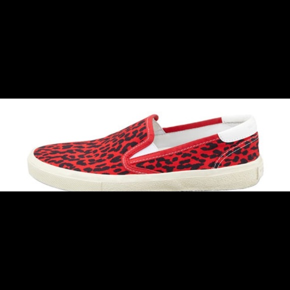 The Saint Laurent Paris sneaker Leopard  Slip-On Sneaker, Red size 36/6 - Picture 7 of 8